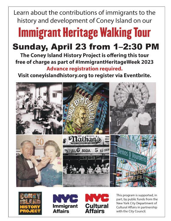 April 23: Immigrant Heritage Walking Tour of Coney Island