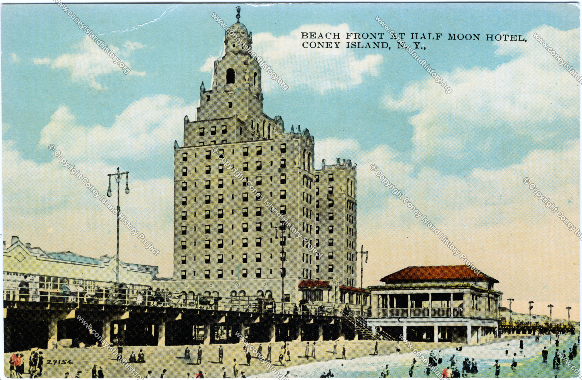 Beach Front At Half Moon Hotel Coney Island N Y Beach Front At Half Moon Hotel Coney Island N Y History Project