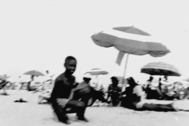 Alonzo Kittrels on Coney Island Beach in the 1940s. Photo courtesy of Alonzo Kittrels.