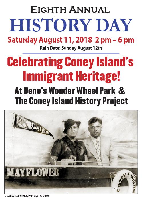 [POSTPONED] August 11 History Day Celebrates Coney Island's Immigrant Heritage! Coney Island